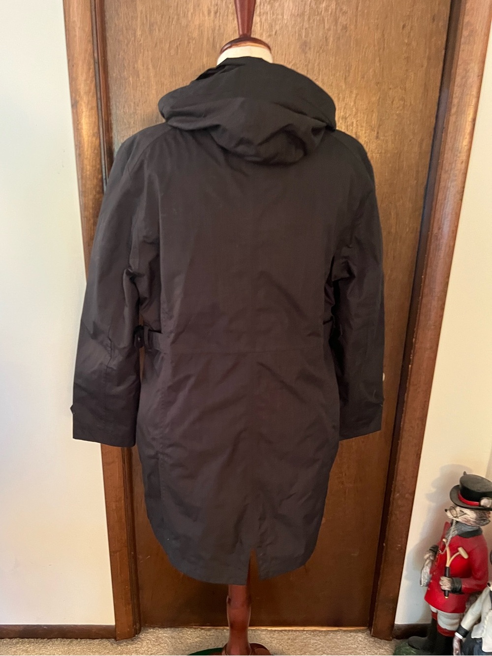 Kirkland Women's XL Unlined Hooded Black Raincoat Jacket - Picture 5 of 7